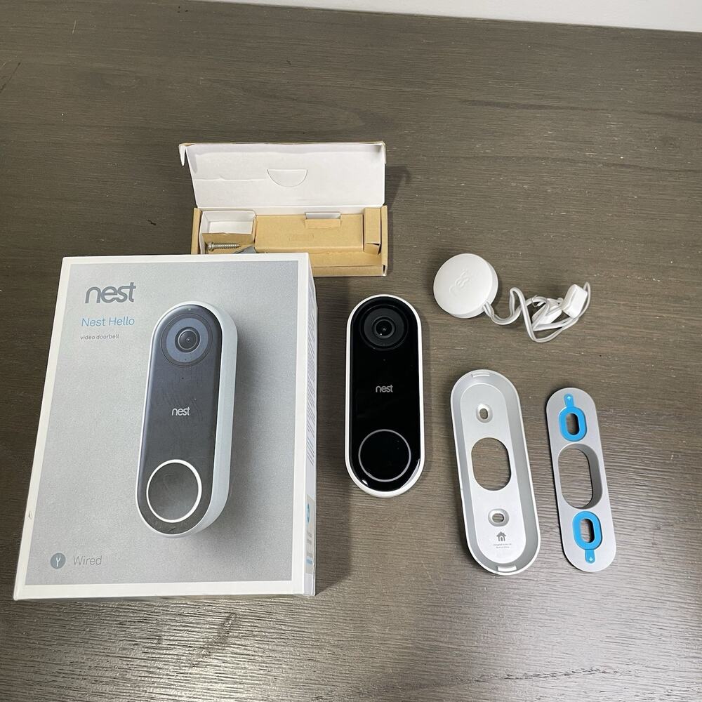 Nest Hello Wired Video Camera Doorbell - Powers On - Used NC5100US Accessories